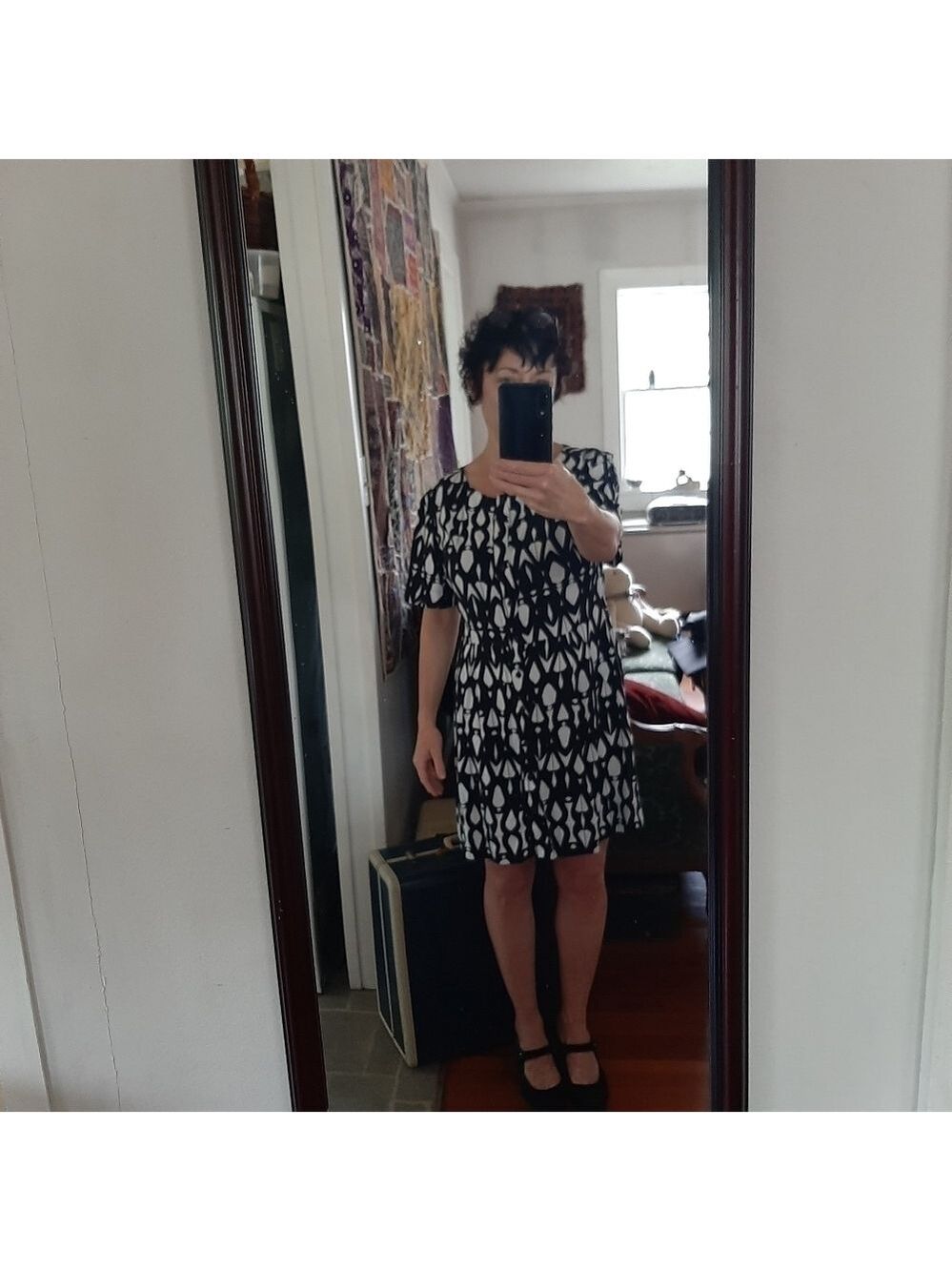 Osklen Designer Mod Geo Print Button Front Dress - Picture 5 of 15